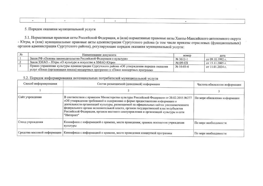 Муниципальное задание на 2024 год и на плановый период 2025 и 2026 годов